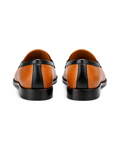Men’s Two-Tone Leather Strap Loafers