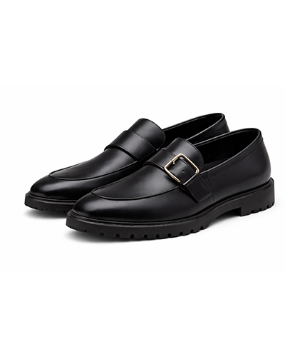 Men’s Leather Buckle Loafers